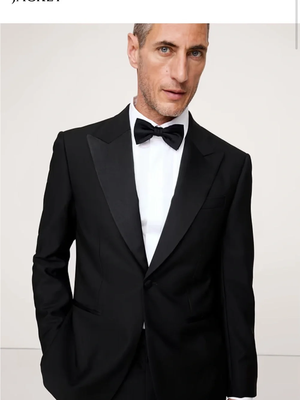 NWT SLIM ITALIAN BARATHEA TUXEDO JACKET - Banana Republic 40R